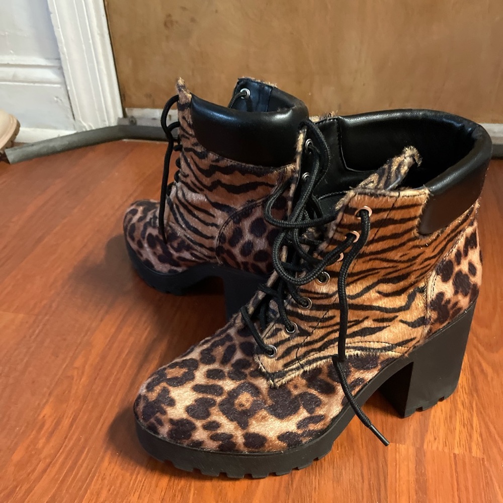 Aldo animal print booties